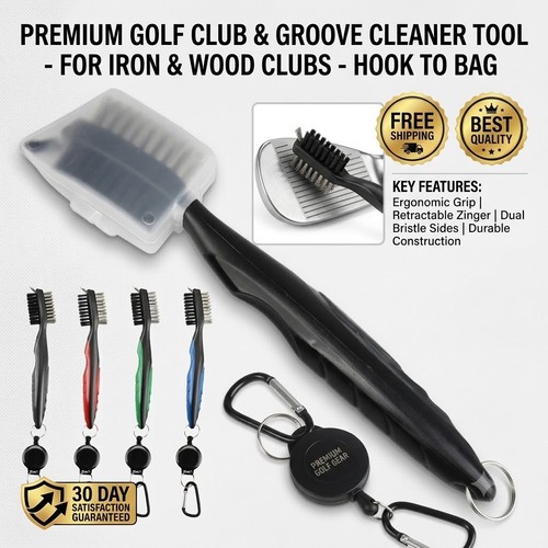 Golf club brush cleaning tool - brush,