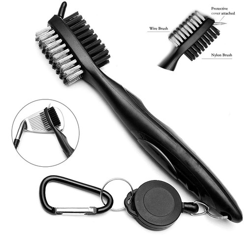 Golf club cleaning - club, brush