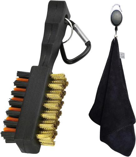 Golf club cleaner brush with - club,