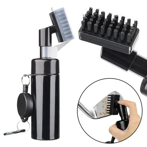 Golf club brush with - club, built-in